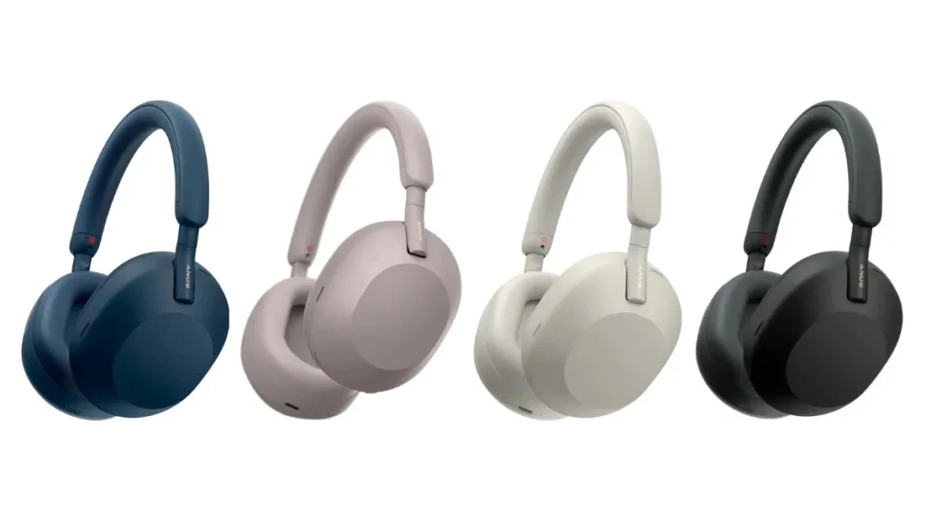 Sony-WH-1000XM5-cores-azul-roza-prateato-preto.
