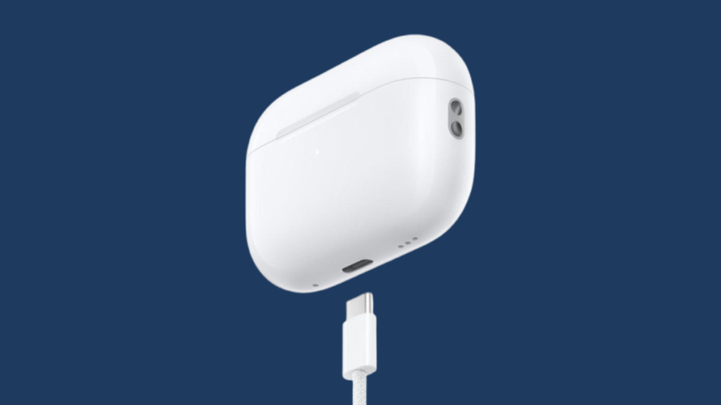 Estojo do AirPods Pro 2 USB-C com porta de carregamento USB-C