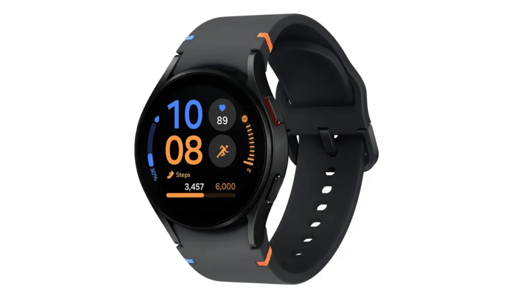 Galaxy Watch FE da Samsung mostrando recursos de monitoramento de saúde como ECG e frequência cardíaca em 2026