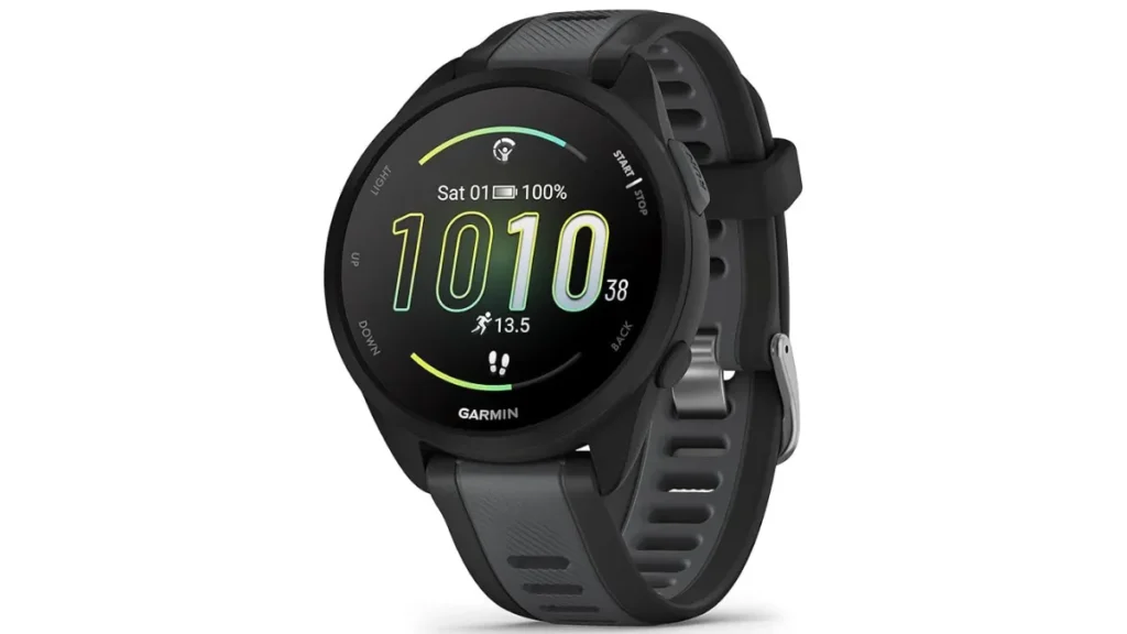 Garmin Forerunner 165 smartwatch esportivo com métricas avançadas de corrida e monitoramento de performance em 2026