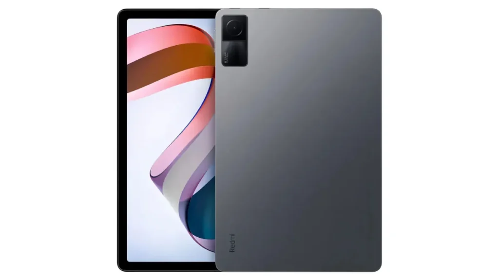 Xiaomi Redmi Pad SE mostrando a parte frontal e traseira do tablet com tela de 11 polegadas