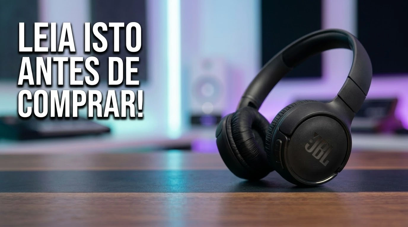 JBL Tune 520BT vale a pena - fone de ouvido Bluetooth JBL sobre mesa de madeira